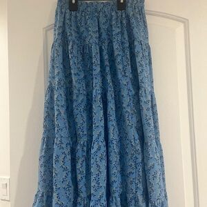 Shein floral tiered skirt